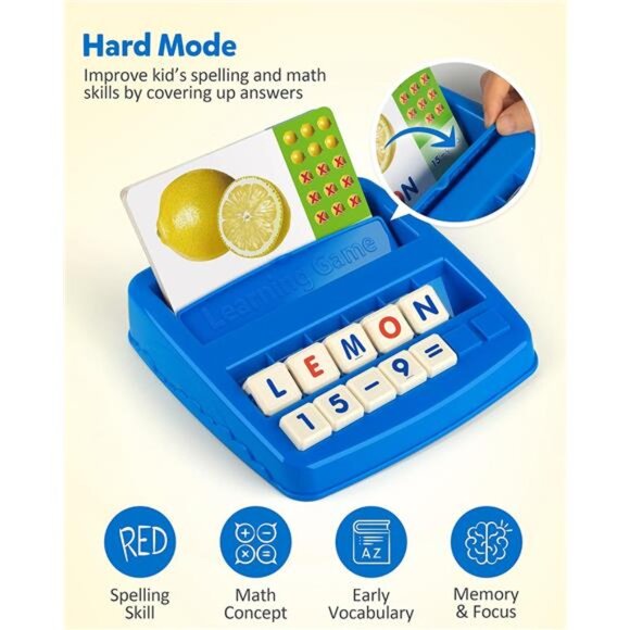 Coogam Matching Letter Game, Alphabet Spelling Reading Flash Cards, Math Number - Picture 3 of 7